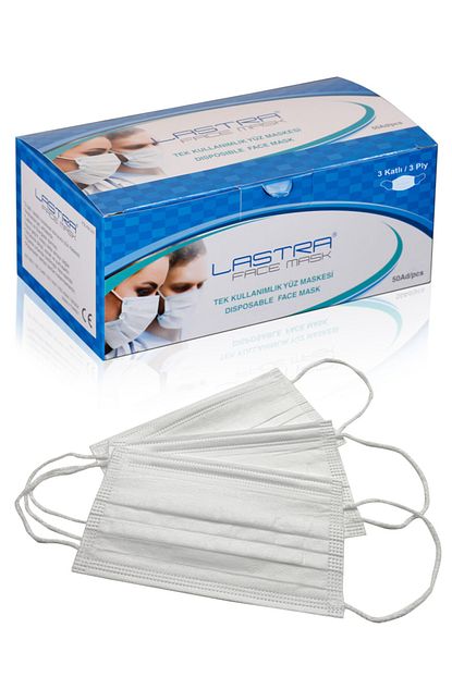 Lastra Face Mask 50 Li Posetli Kutuda Medikal Maske Beyaz 3 Katli Telli Ekstra Yumusak Lastikli Fiyati Yorumlari Trendyol