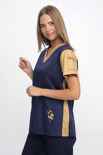 Candas Uniform Kadin Lacivert Grey Red Forma Trendyol