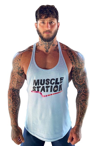 Muscle Station Erkek Bebek Mavisi Musclestation Toughman Tank Workout Fitness Atlet Trendyol