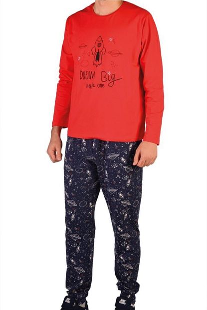Tom John Erkek Kirmizi Pijama Takimi Trendyol