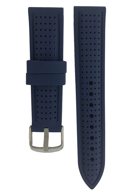 Welder 24 Mm Saat Uyumlu Lacivert Renk Delikli Silikon Saat Kordonu Trendyol