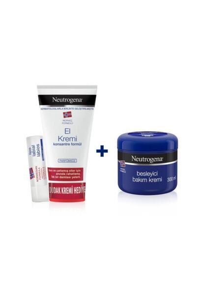 Neutrogena Parfumsuz El Kremi 75 Ml Besleyici Bakim Kremi 300 Ml Dudak Kremi Hediyeli Trendyol