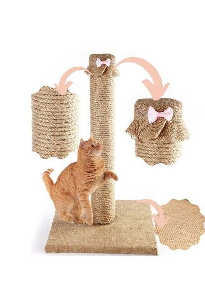 Bypet Kedi Tirmalama Tahtasi Pembe Fiyonklu 50 Cm Uzunlugunda Trendyol