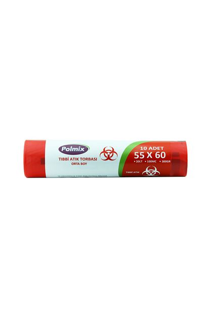 Polmix Orta Boy Tibbi Atik Cop Torbasi 300 Gr 6 Adet Kirmizi 55 X 60 Cm Trendyol