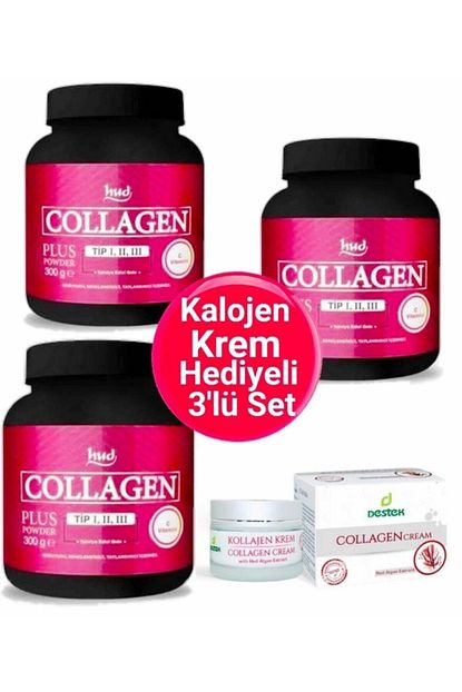 Hud Collagen Plus Powder 3 Lu X 300 Gr Collagen Yuz Bakim Krem 50ml Ve Sabun 150 Gr Trendyol