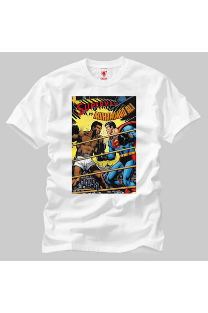 Crazy Muhammed Ali Vs Superman Retro Vintage Erkek Tisort Trendyol
