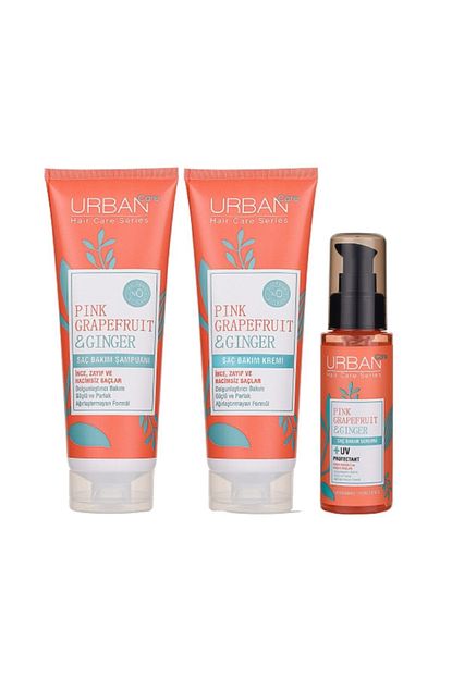 Urban Care Pembe Greyfurt Zencefil Iceren Dolgunlastirici Sampuan Sac Kremi Serum Trendyol