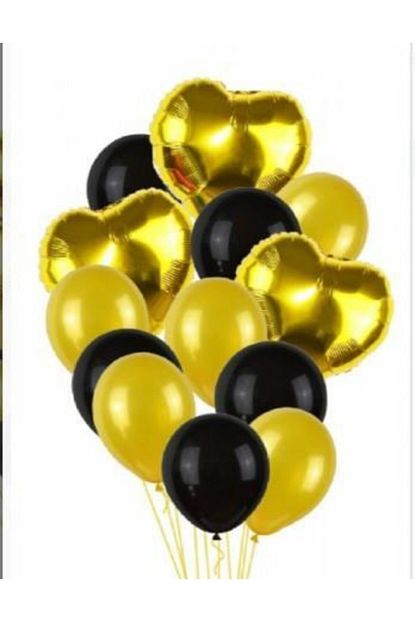 Kullanatparty Kalpler Siyah Altin Balon Demeti 23 Adet Trendyol