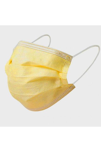 Evmodek Sari Tek Kullanimlik 3 Katli Telli Cerrahi Yuz Maske 50 Adet Trendyol