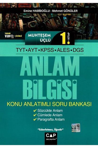 Cap Yayinlari Cap Tyt Ayt Kpss Ales Dgs Muhtesem Uclu 1 Kitap Anlam Bilgisi Konu Anlatimli Soru Bankasi Trendyol