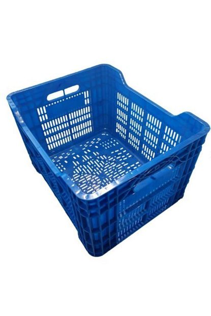 Meyveci Plastik Meyve Tasima Kasasi Ev Ofis Dekorasyon Mavi Beyaz Kasa Trendyol