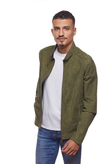 Deriderim Erkek Yesil Siyah Suet Cift Tarafli Mont 029 Trendyol