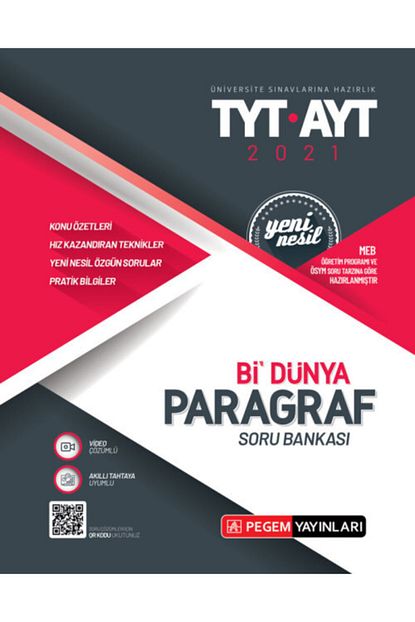 Pegem A Yayincilik Sinav Kitaplari Pegem Tyt Ayt Bi Dunya Paragraf Soru Bankasi Trendyol