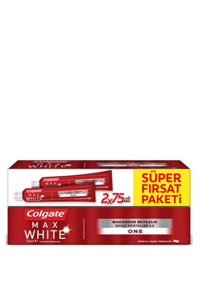 colgate max white one dis macunu 2x75 ml fiyati yorumlari trendyol