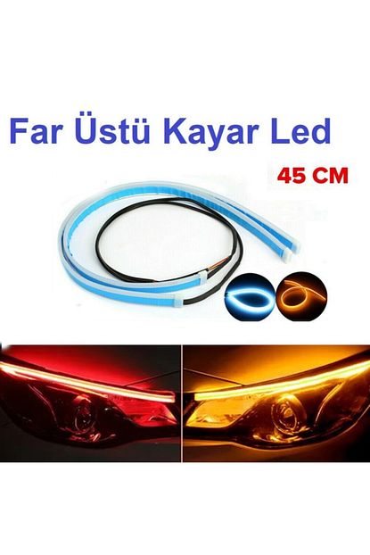 eroglu far ustu selamlamali kayar led 45 cm turuncu kirmizi fiyati yorumlari trendyol