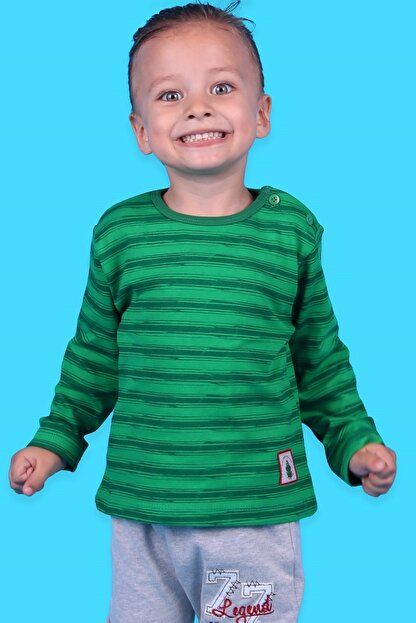Breeze Erkek Bebek Yesil Uzun Kollu Tisort Trendyol