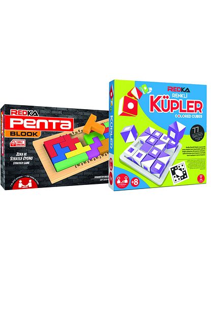 Redka Akil Oyunlari Penta Blok Oyunu Ve Renkli Kupler Oyunu Gorsel Zeka Ve El Becerisi Gelisimi Trendyol