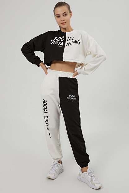 Pattaya Kadin Renk Bloklu Crop Orme Esofman Takimi Y20w166 6418 Fiyati Yorumlari Trendyol