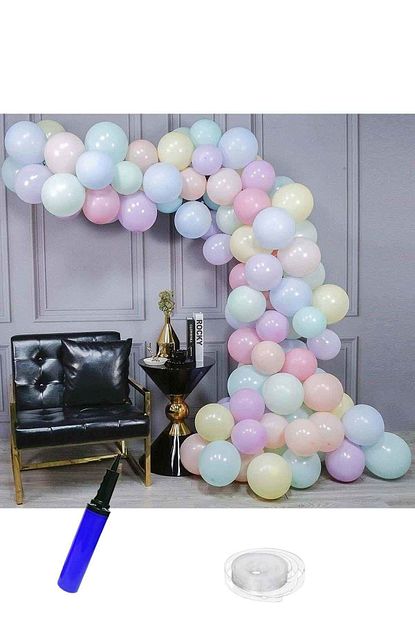 Kullan At Market Pastel Renkler Makaron Balonlar Dogum Gunu Balon Zinciri 62 Parca Trendyol