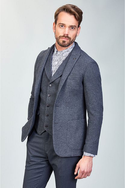 Avva Erkek Gri Kurtagzi Yaka Duz Slim Fit Torba Cepli Ceket A82y4018 Trendyol