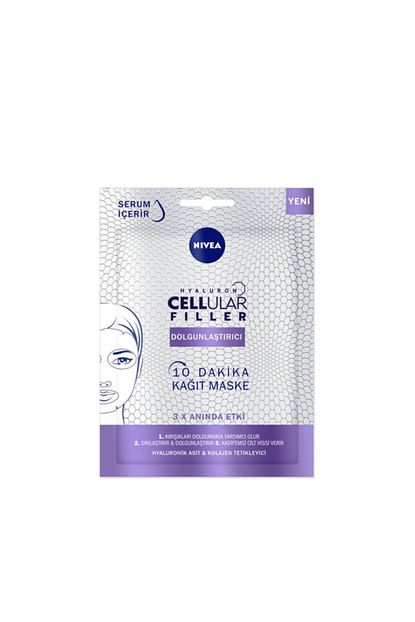 nivea 10 dakika hyaluron cellular filler kagit yuz bakim maskesi 28 gr fiyati yorumlari trendyol