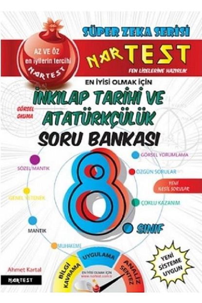 Nartest Yayinlari Nartest 8 Sinif Inkilap Tarihi Soru Bankasi Fen Liselerine Haz Trendyol
