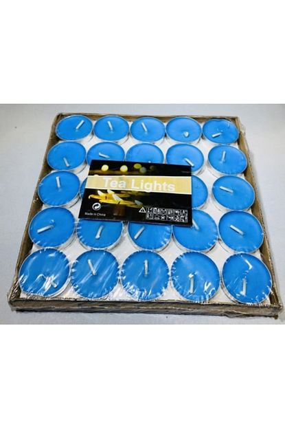 By Sensaray Mavi Renkli Tealight Mum 50 Adet Trendyol