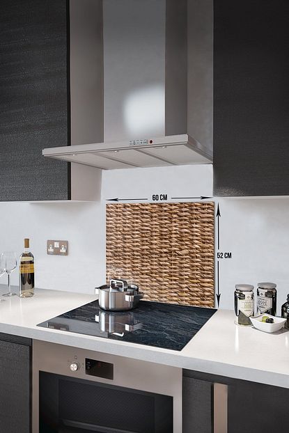 Decorita Hasir Gorunumlu Cam Ocak Arkasi Koruyucu 52cm X 60cm Trendyol