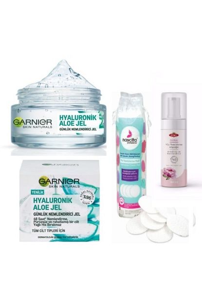 Kozmoparti Hyaluronik Aloe Jel 50 Ml Yuz Temizleme Pedi 70 Li Otaci Gul Kuru Yuz Temizleme Kopugu 150 Ml Trendyol