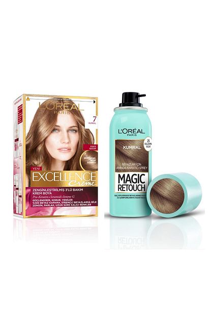 L Oreal Paris Excellence Creme Sac Boyasi 7 Kumral Beyaz Saclar Icin Kapatici Kumral Sac Spreyi Fiyati Yorumlari Trendyol