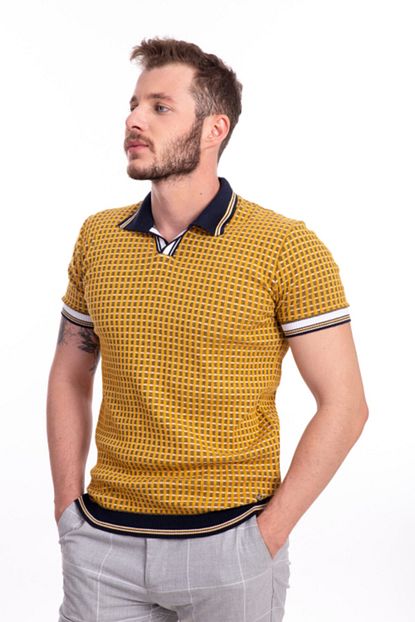 Ncs Erkek Hardal Triko T Shirt 3004 Trendyol