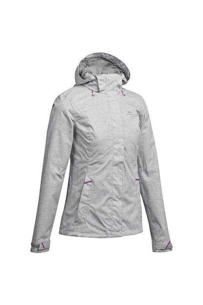Quechua Kadin Gri Yagmurluk Trendyol