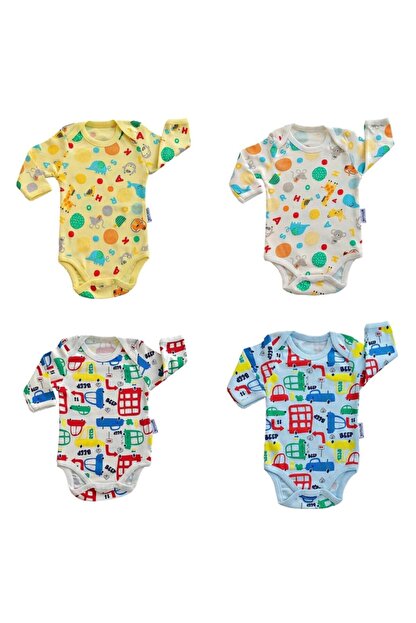 gulucuk erkek bebek renkli uzun kollu citcitli badi 4 lu paket fiyati yorumlari trendyol