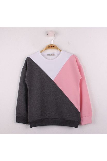 Toontoy Kiz Cocuk Beyaz Garnili Sweatshirt Trendyol