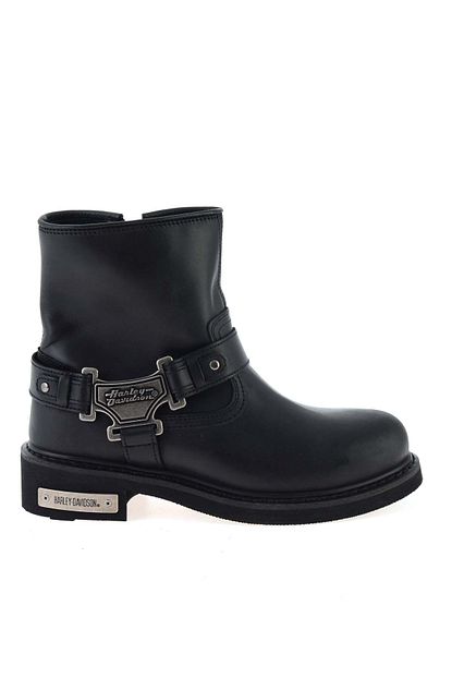 Harley Davidson Charles Black Deri Erkek Bot Trendyol