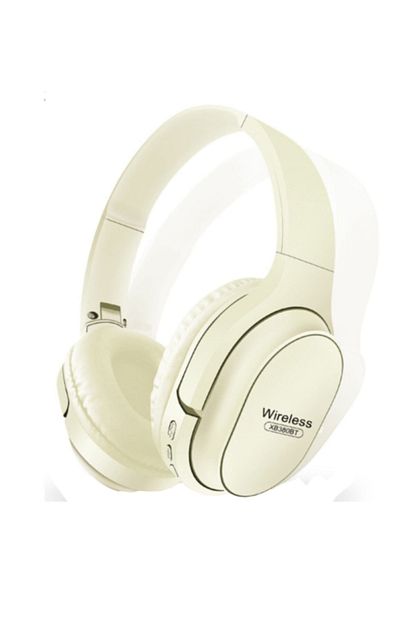Mkey Profesyonel Kulaklik Gaming Kulaklik Bluetooth 5 0 Wireless Kablosuz Kulakustu Kulaklik Krem Trendyol