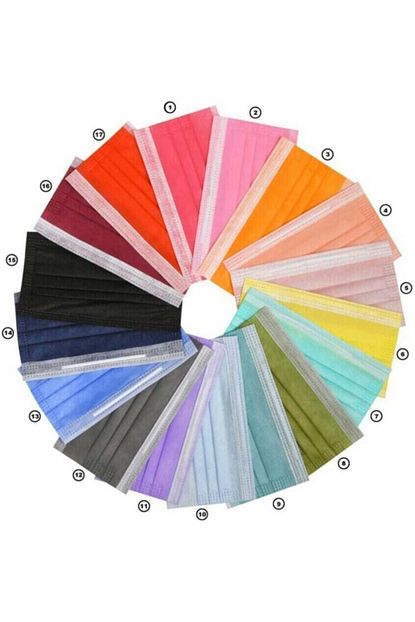 Asilmed 120 Adet Renkli Cerrahi Maske 3 Katli Burun Telli Full Ultrasonik Trendyol