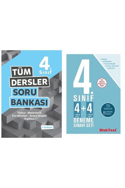 Tudem Yayinevi 4 Sinif Tum Dersler Soru Bankasi Bloktest Deneme Sinav Seti 4 4 Trendyol