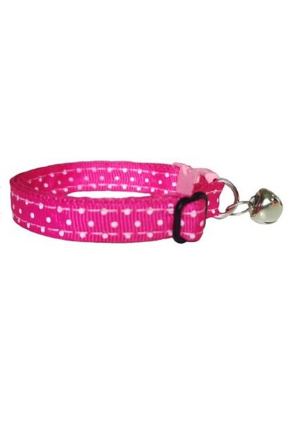 Petbag Pembe Puantiye Desen Cingirakli Kedi Boyun Tasmasi Trendyol