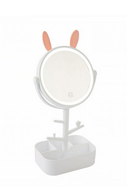 gojoy tech gifts tavsan kulakli led isikli makyaj aynasi usb girisli dokunmatik beyaz fiyati yorumlari trendyol