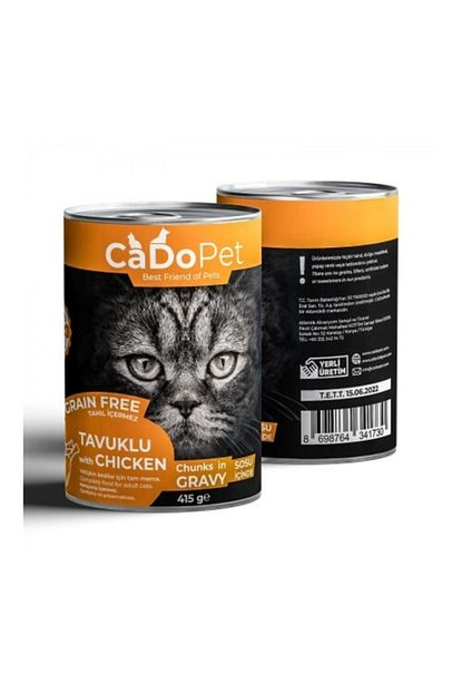 Cado Pet Cadopet Tahilsiz Tavuklu Kiyilmis Kedi Konservesi 415 Gr Trendyol