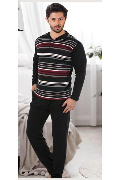 Opus Erkek Lacivert Cizgili Pijama Takimi Trendyol