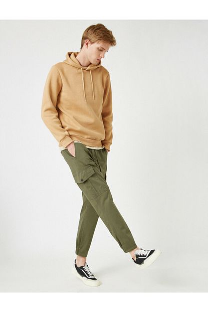 Koton Erkek Yesil Gabardin Kumas Chino Pantolon Trendyol
