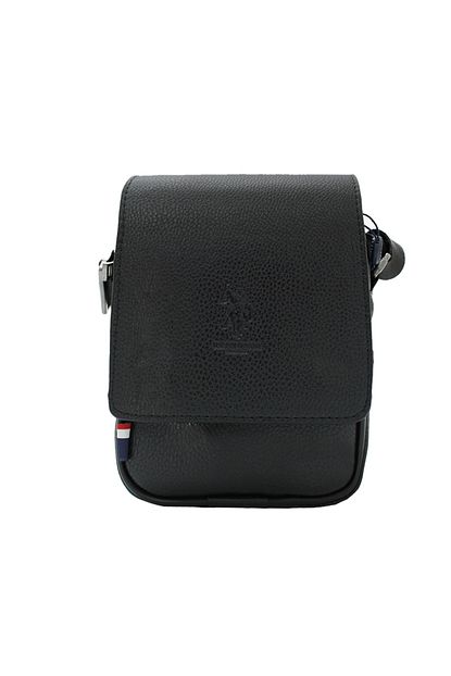 U S Polo Assn Erkek Siyah Suni Deri Postaci Cantasi Plevr8429 Trendyol