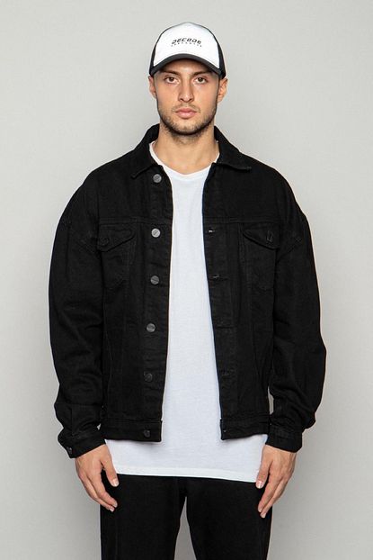 Oksit Erkek Siyah Oversize Kot Mont Trendyol