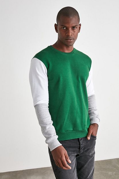Trendyol Man Yesil Erkek Sweatshirt Tmnaw21sw0875 Trendyol