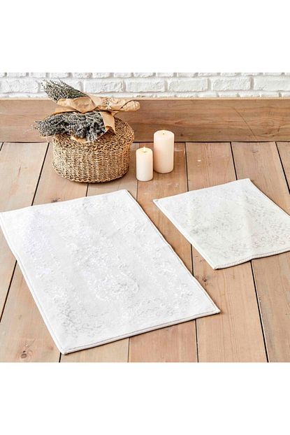 karaca home azalea krem 2 parca flosh banyo paspasi fiyati yorumlari trendyol