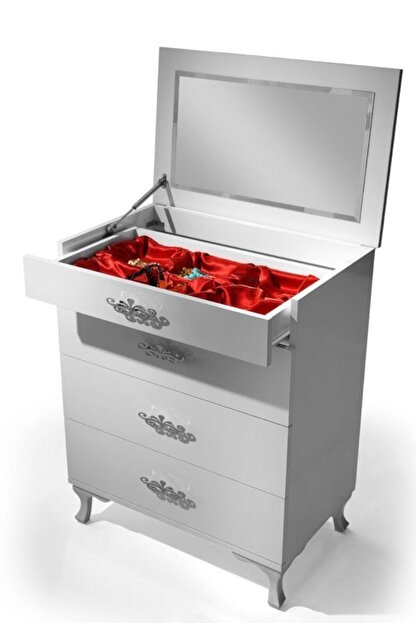 Sivas Gozde Mobilya Ekonomik Aynali 4 Cekmeceli Sifonyer 72x45x89cm Trendyol