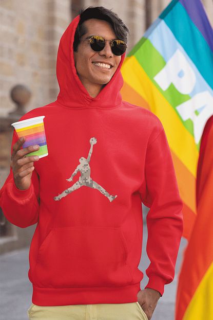 Bellinz Erkek Kirmizi Air Jordan 15 Nba Kapsonlu Sweatshirt Trendyol
