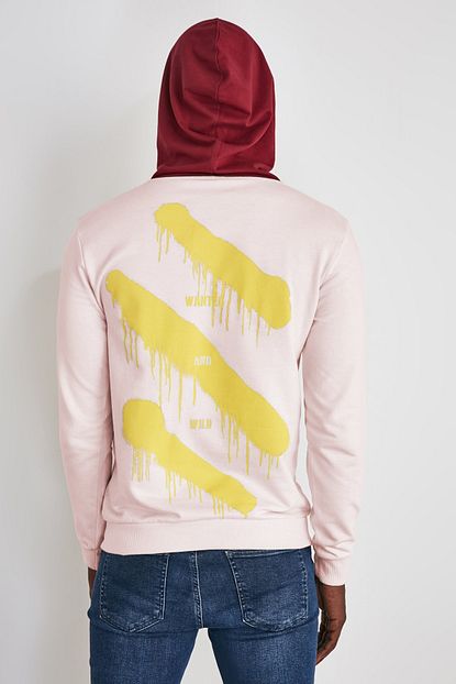 Trendyol Man Ekru Erkek Sirt Baskili Sweatshirt Tmnaw21sw0589 Trendyol